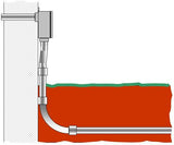 Using a Conduit Sweep Joint to transition from below to above ground.